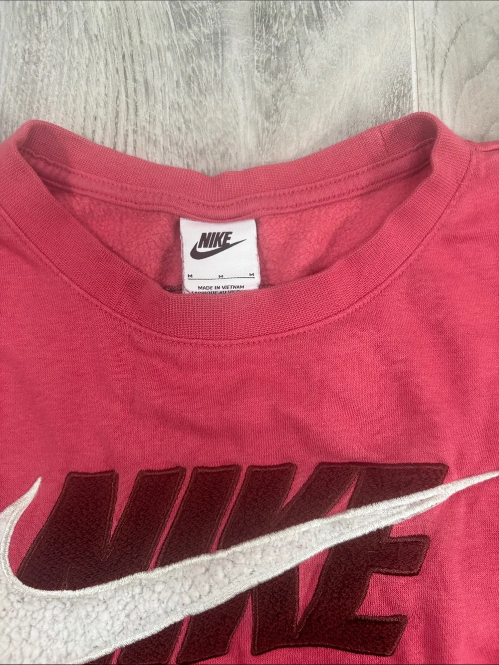 Nike Sportswear Fleece Cropped Crewneck Sweatshirt Pink Medium DD5069-622